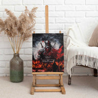 Viking Valhalla Canvas Wall Art Norseman and Burning Battlefield - Wonder Print Shop
