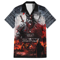 Viking Valhalla Family Matching Off Shoulder Short Dress and Hawaiian Shirt Norseman and Burning Battlefield - Wonder Print Shop