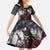 Viking Valhalla Family Matching Summer Maxi Dress and Hawaiian Shirt Norseman and Burning Battlefield - Wonder Print Shop