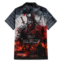 Viking Valhalla Family Matching Summer Maxi Dress and Hawaiian Shirt Norseman and Burning Battlefield - Wonder Print Shop