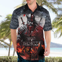 Viking Valhalla Hawaiian Shirt Norseman and Burning Battlefield - Wonder Print Shop