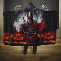 Viking Valhalla Hooded Blanket Norseman and Burning Battlefield - Wonder Print Shop