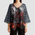 Viking Valhalla Kimono Sleeve Blouse Norseman and Burning Battlefield - Wonder Print Shop