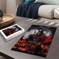 Viking Valhalla Puzzle Norseman and Burning Battlefield - Wonder Print Shop