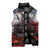 Viking Valhalla Sleeveless Puffer Jacket Norseman and Burning Battlefield - Wonder Print Shop