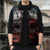 Viking Valhalla Sleeveless Puffer Jacket Norseman and Burning Battlefield - Wonder Print Shop