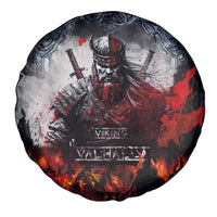 Viking Valhalla Spare Tire Cover Norseman and Burning Battlefield - Wonder Print Shop