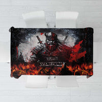 Viking Valhalla Tablecloth Norseman and Burning Battlefield - Wonder Print Shop