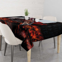 Viking Valhalla Tablecloth Norseman and Burning Battlefield - Wonder Print Shop