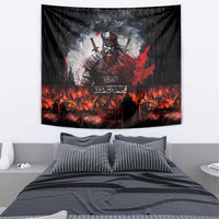 Viking Valhalla Tapestry Norseman and Burning Battlefield - Wonder Print Shop