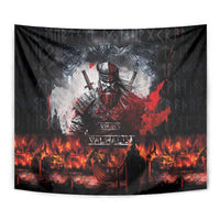 Viking Valhalla Tapestry Norseman and Burning Battlefield - Wonder Print Shop