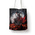 Viking Valhalla Tote Bag Norseman and Burning Battlefield - Wonder Print Shop