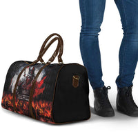 Viking Valhalla Travel Bag Norseman and Burning Battlefield - Wonder Print Shop