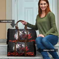 Viking Valhalla Travel Bag Norseman and Burning Battlefield - Wonder Print Shop