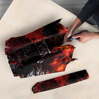 Viking Valhalla Umbrella Norseman and Burning Battlefield - Wonder Print Shop