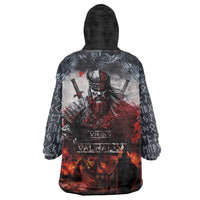 Viking Valhalla Wearable Blanket Hoodie Norseman and Burning Battlefield - Wonder Print Shop