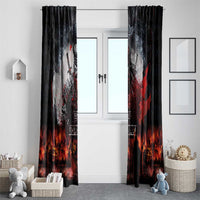 Viking Valhalla Window Curtain Norseman and Burning Battlefield - Wonder Print Shop