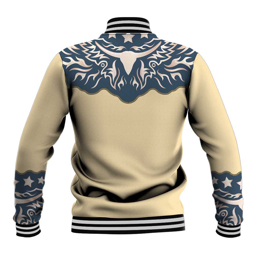 Vintage Western Yoke Shirt Ornament Style Baseball Jacket - Wonder Print Shop