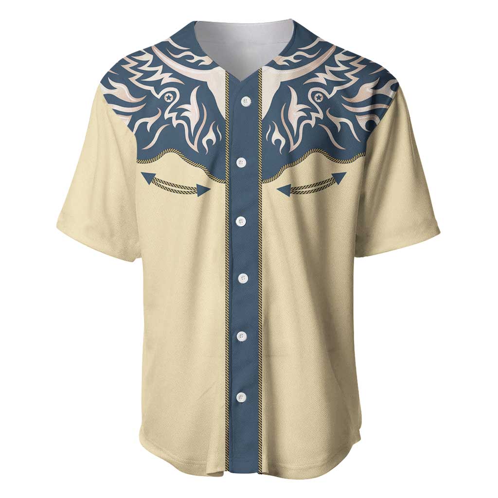 Vintage Western Yoke Shirt Ornament Style Baseball Jersey - Wonder Print Shop