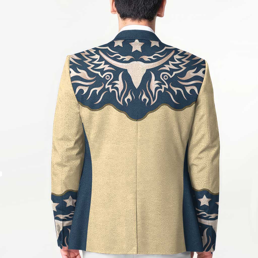 Vintage Western Yoke Shirt Ornament Style Blazer - Wonder Print Shop