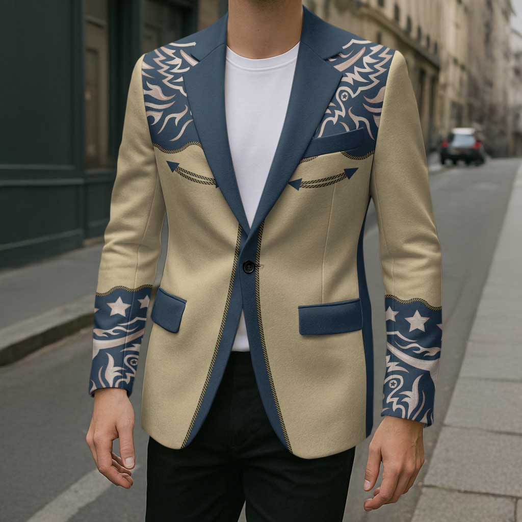 Vintage Western Yoke Shirt Ornament Style Blazer - Wonder Print Shop