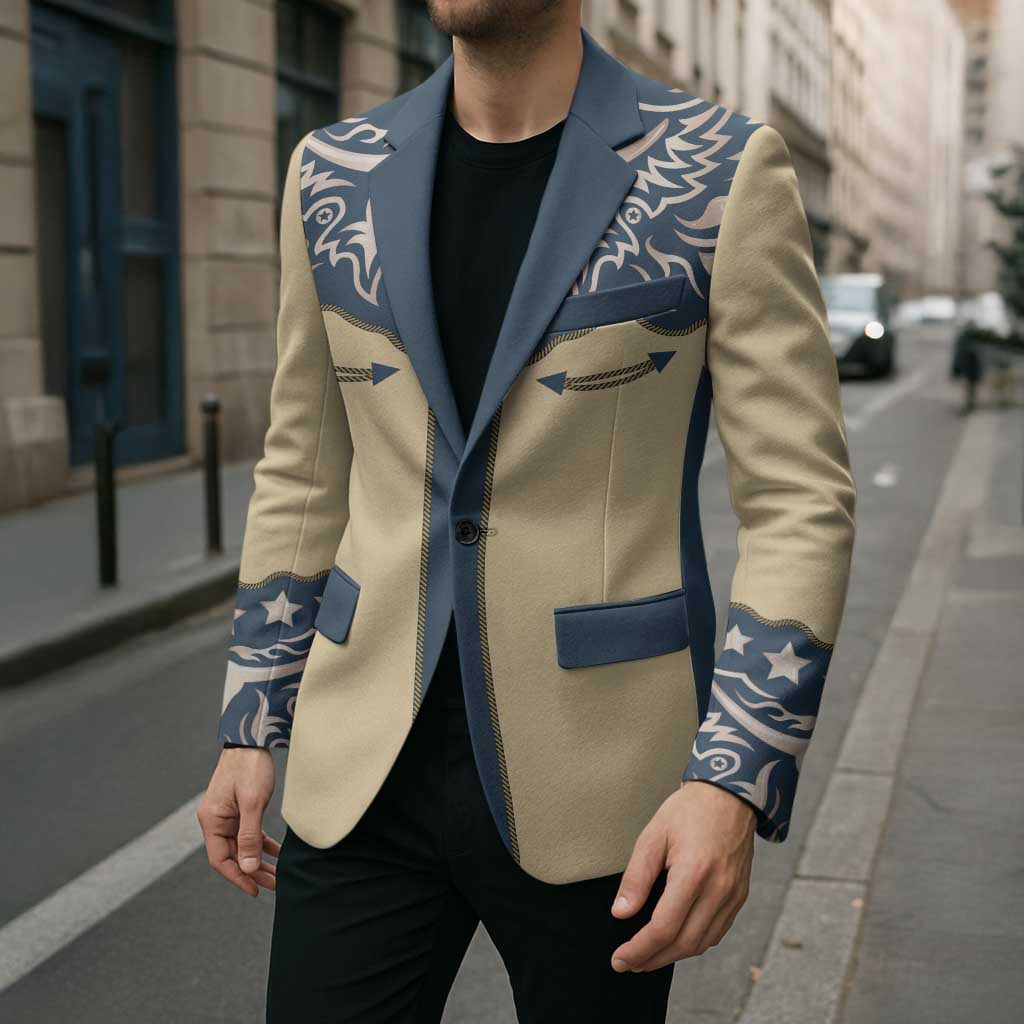 Vintage Western Yoke Shirt Ornament Style Blazer - Wonder Print Shop