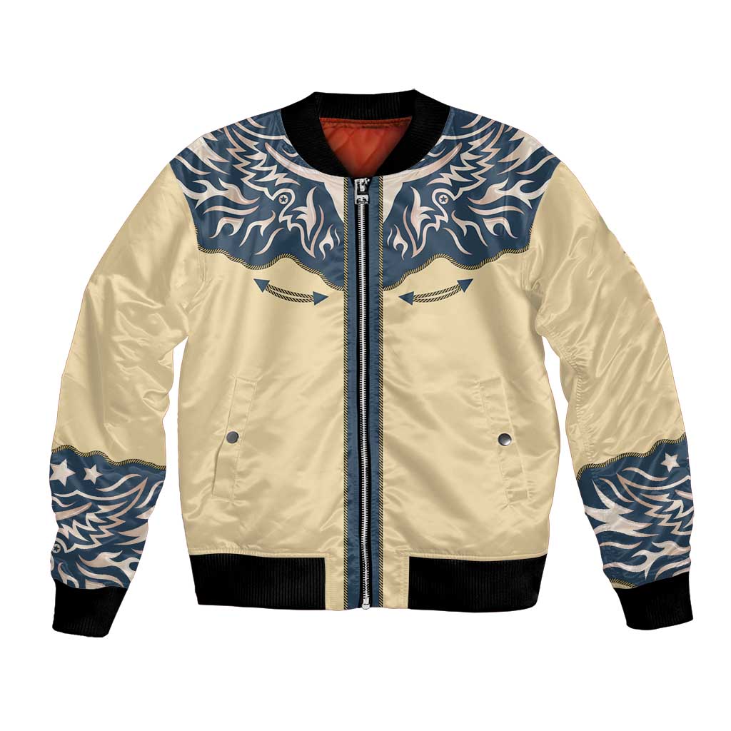 Vintage Western Yoke Shirt Ornament Style Bomber Jacket - Wonder Print Shop