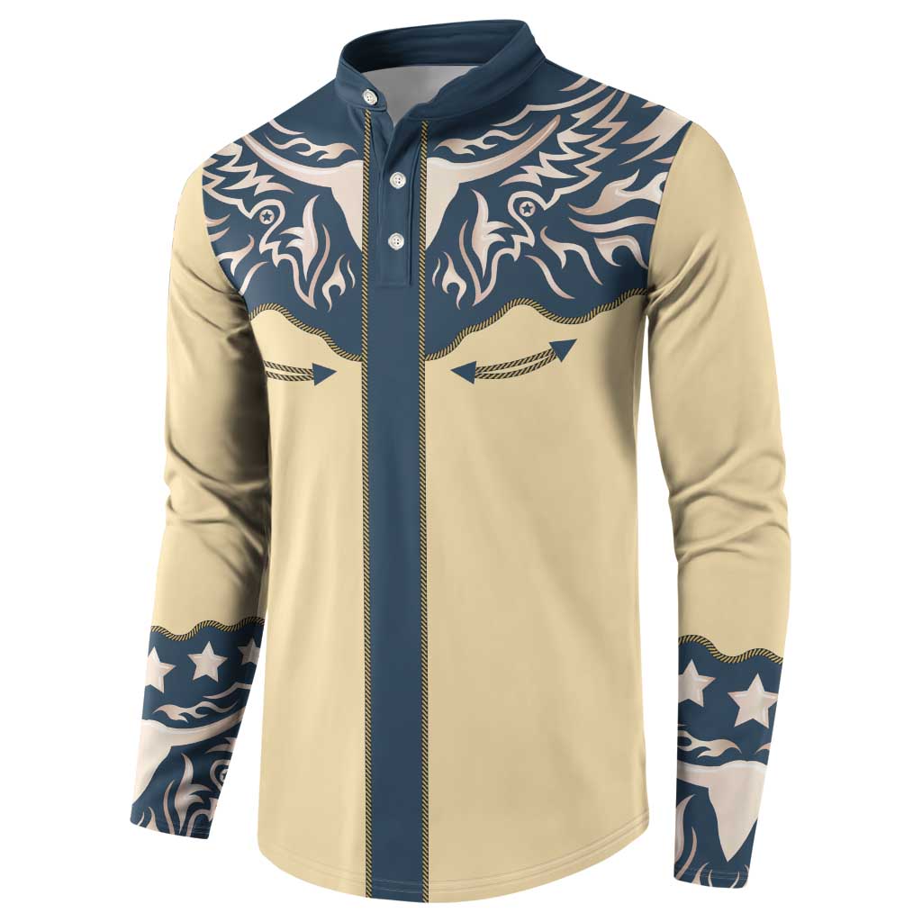 Vintage Western Yoke Shirt Ornament Style Button Sweatshirt - Wonder Print Shop