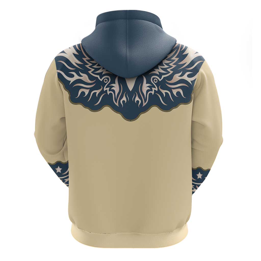 Vintage Western Yoke Shirt Ornament Style Hoodie - Wonder Print Shop