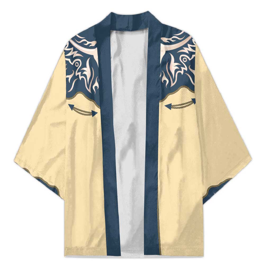 Vintage Western Yoke Shirt Ornament Style Kimono - Wonder Print Shop