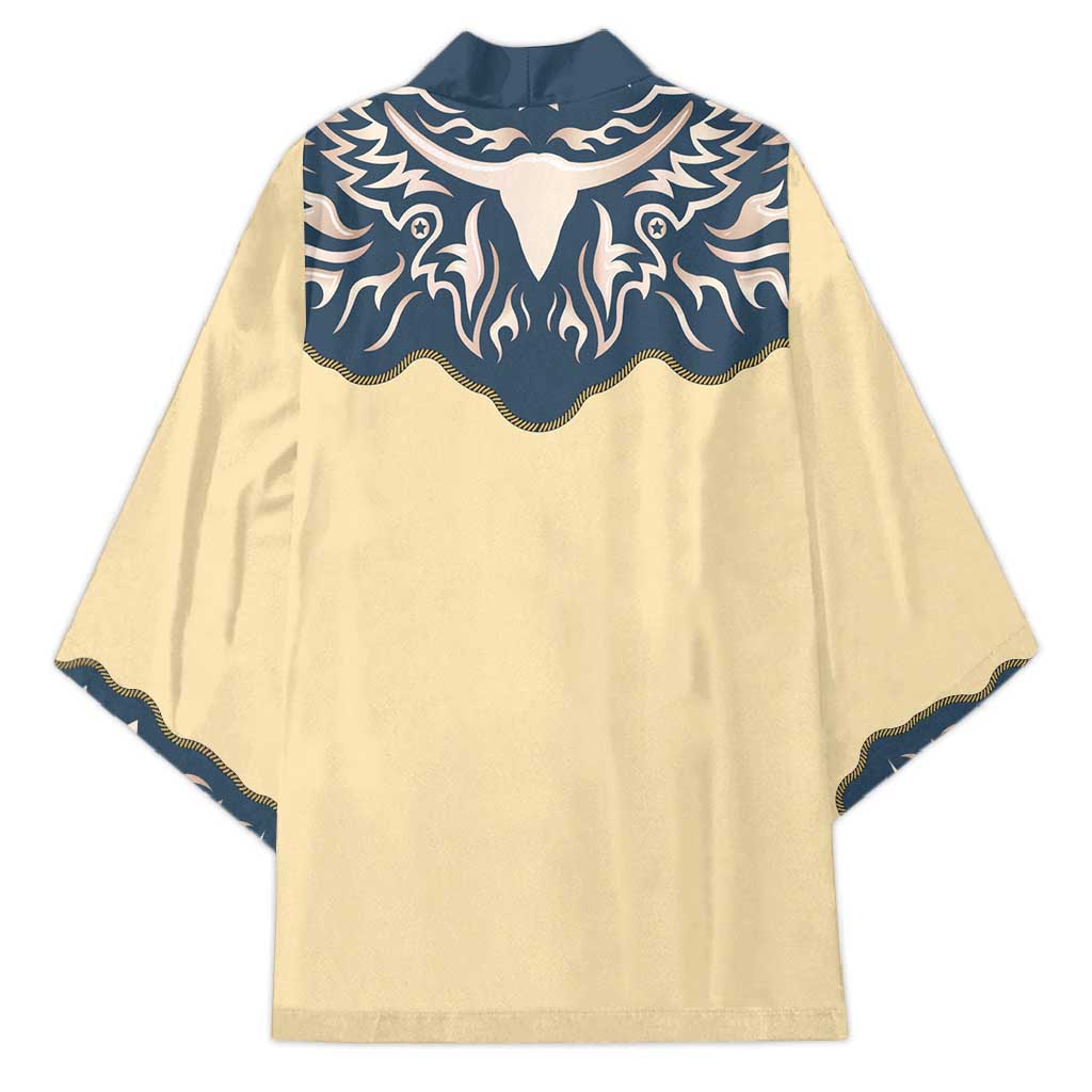 Vintage Western Yoke Shirt Ornament Style Kimono - Wonder Print Shop