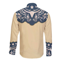 Vintage Western Yoke Shirt Ornament Style Long Sleeve Button Shirt - Wonder Print Shop