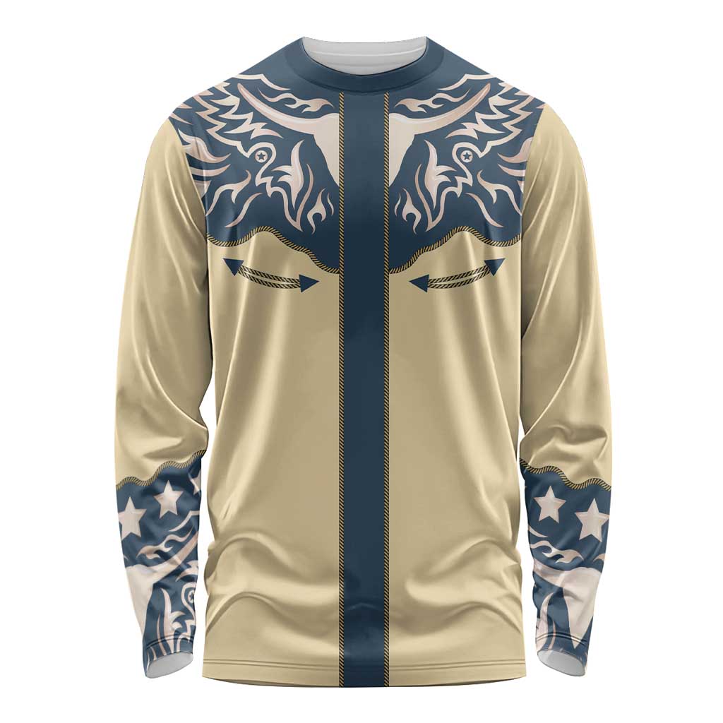 Vintage Western Yoke Shirt Ornament Style Long Sleeve Shirt - Wonder Print Shop