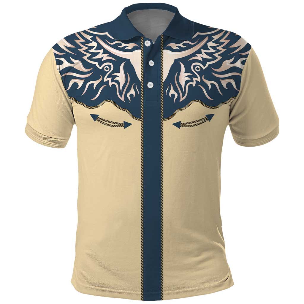 Vintage Western Yoke Shirt Ornament Style Polo Shirt - Wonder Print Shop
