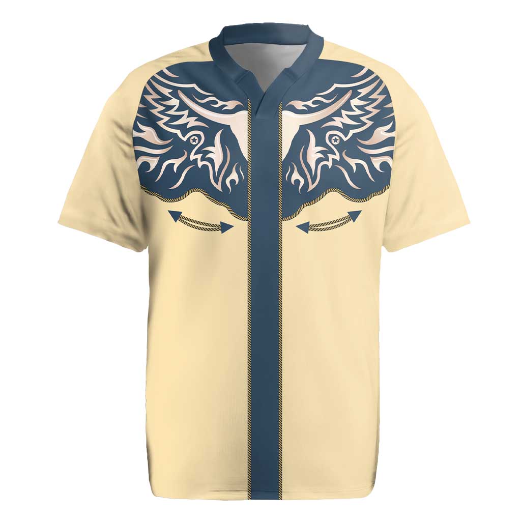 Vintage Western Yoke Shirt Ornament Style Rugby Jersey - Wonder Print Shop