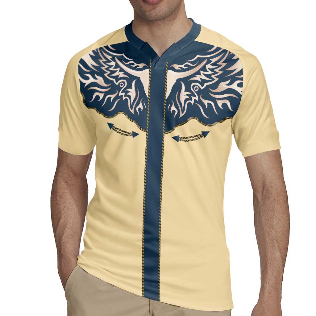 Vintage Western Yoke Shirt Ornament Style Rugby Jersey - Wonder Print Shop