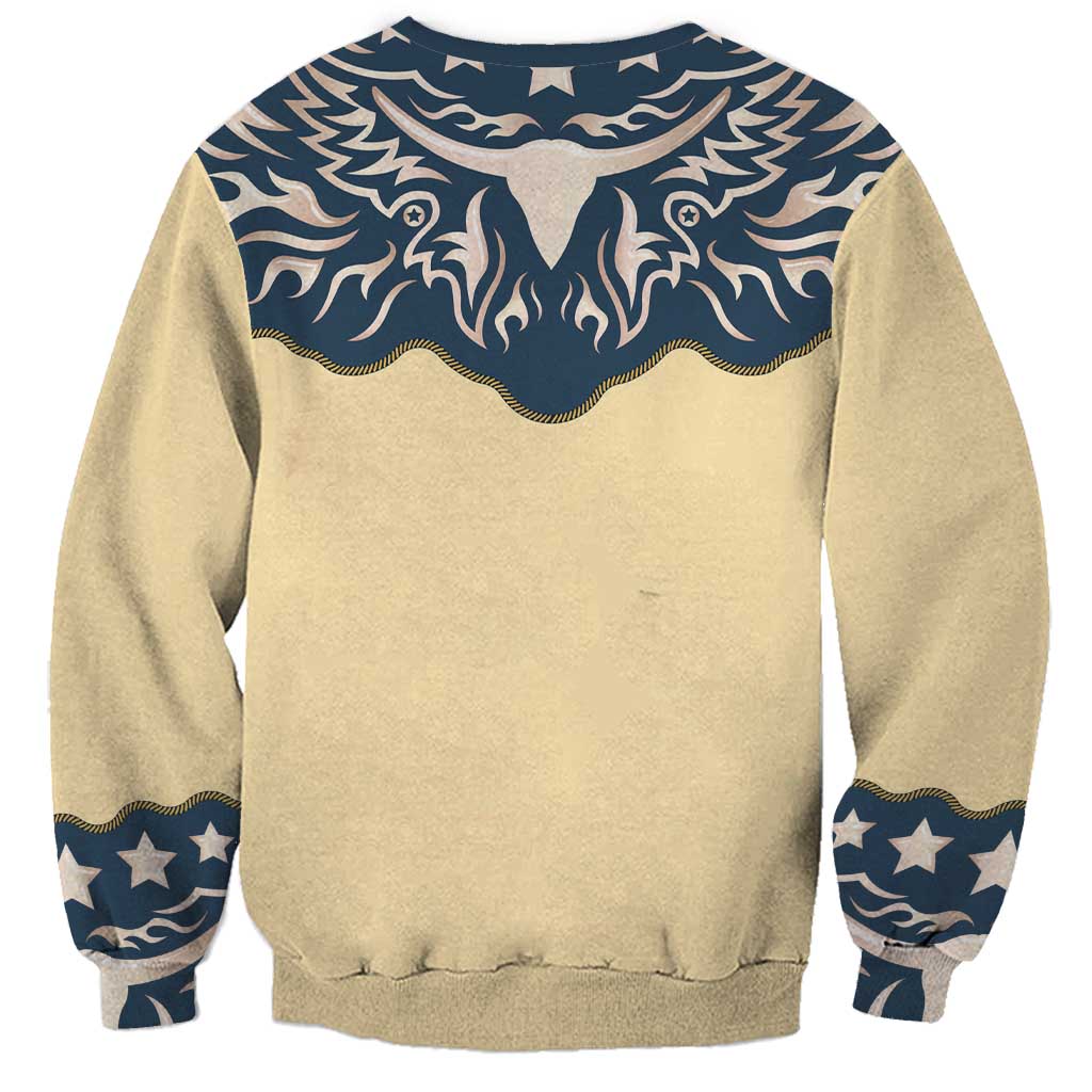 Vintage Western Yoke Shirt Ornament Style Sweatshirt - Wonder Print Shop