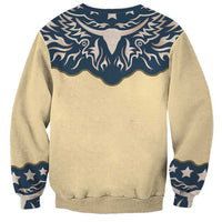 Vintage Western Yoke Shirt Ornament Style Sweatshirt - Wonder Print Shop