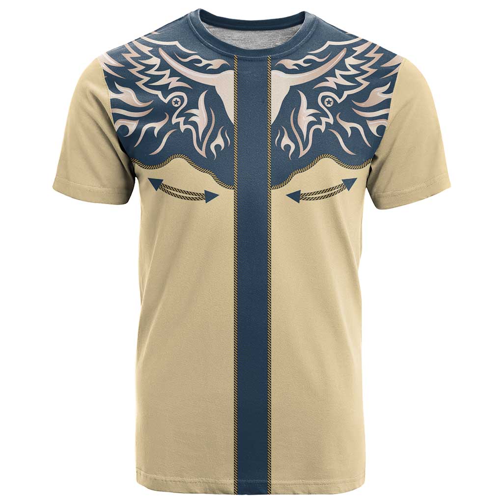 Vintage Western Yoke Shirt Ornament Style T Shirt - Wonder Print Shop