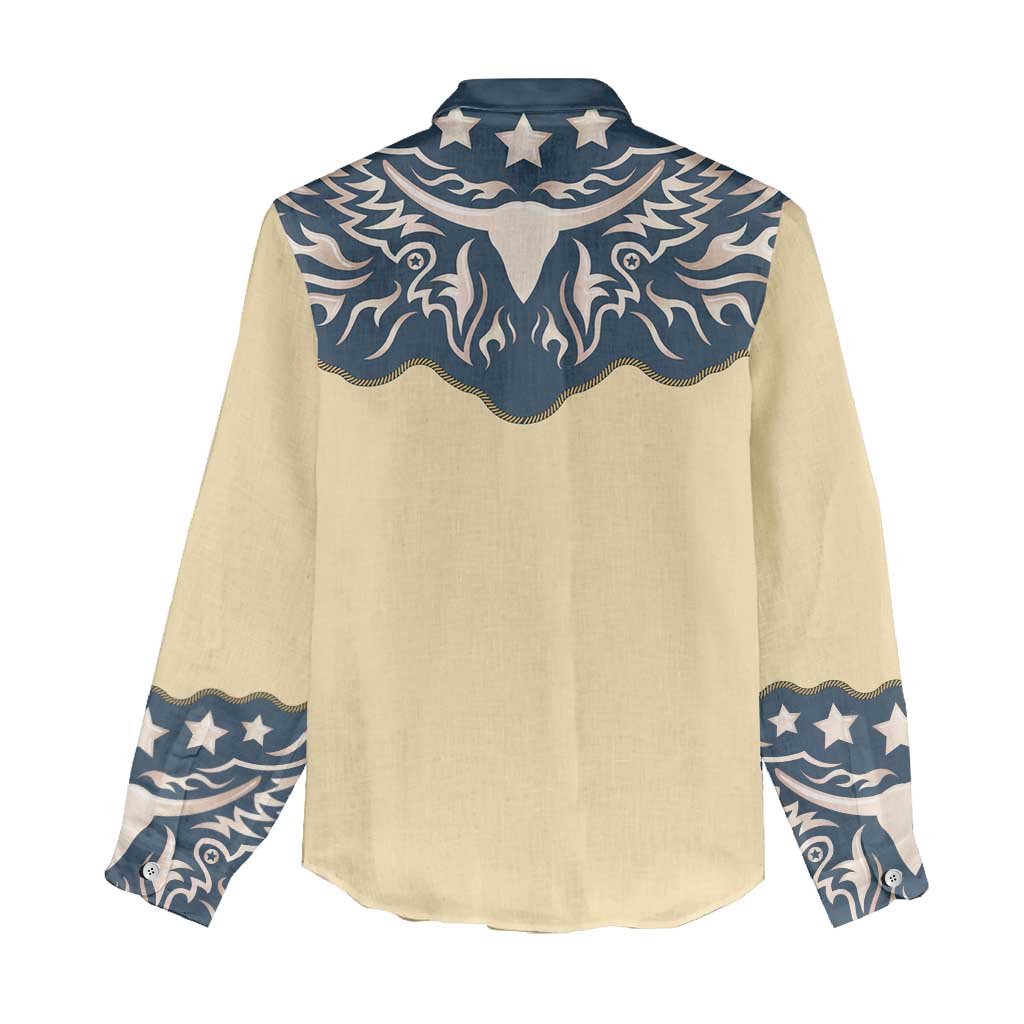 Vintage Western Yoke Shirt Ornament Style Women Casual Shirt - Wonder Print Shop