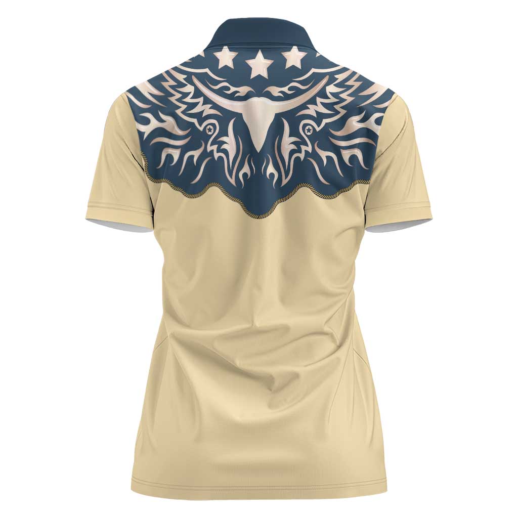 Vintage Western Yoke Shirt Ornament Style Women Polo Shirt - Wonder Print Shop