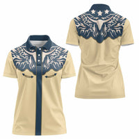 Vintage Western Yoke Shirt Ornament Style Women Polo Shirt - Wonder Print Shop
