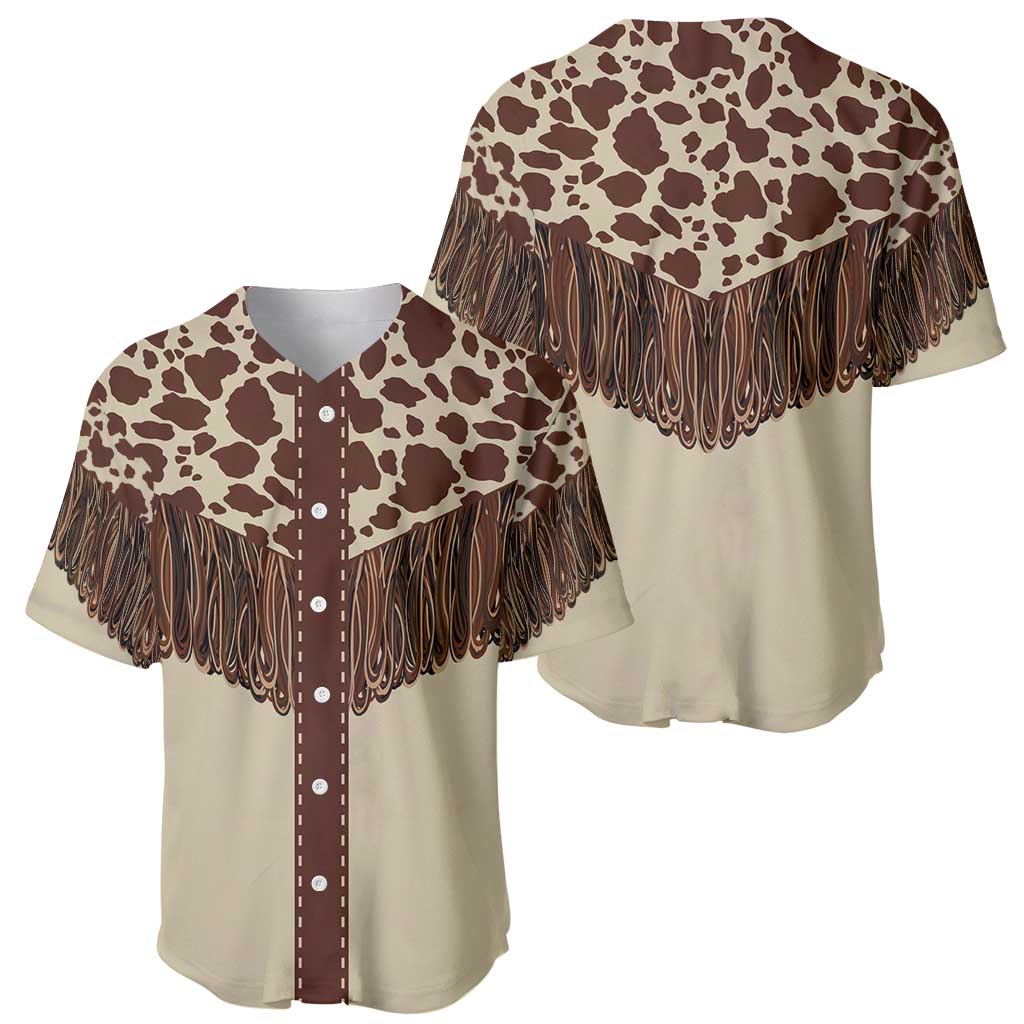 Vintage Western Cow Yoke Shirt Fringe Style Baseball Jersey - Wonder Print Shop