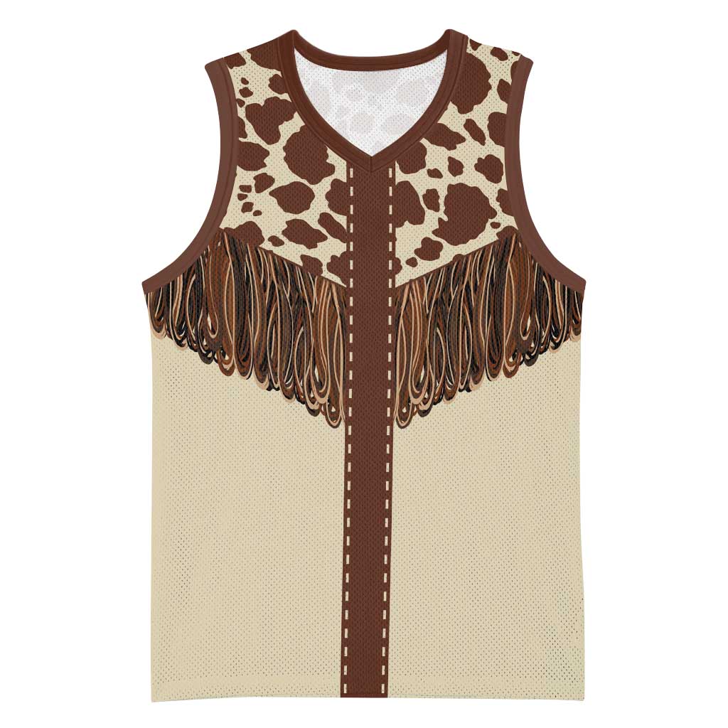 Vintage Western Cow Yoke Shirt Fringe Style Basketball Jersey - Wonder Print Shop