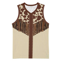 Vintage Western Cow Yoke Shirt Fringe Style Basketball Jersey - Wonder Print Shop