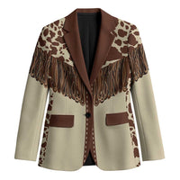 Vintage Western Cow Yoke Shirt Fringe Style Blazer - Wonder Print Shop