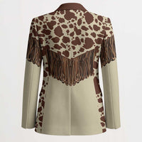 Vintage Western Cow Yoke Shirt Fringe Style Blazer - Wonder Print Shop