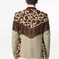 Vintage Western Cow Yoke Shirt Fringe Style Blazer - Wonder Print Shop