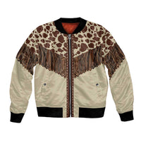 Vintage Western Cow Yoke Shirt Fringe Style Bomber Jacket - Wonder Print Shop