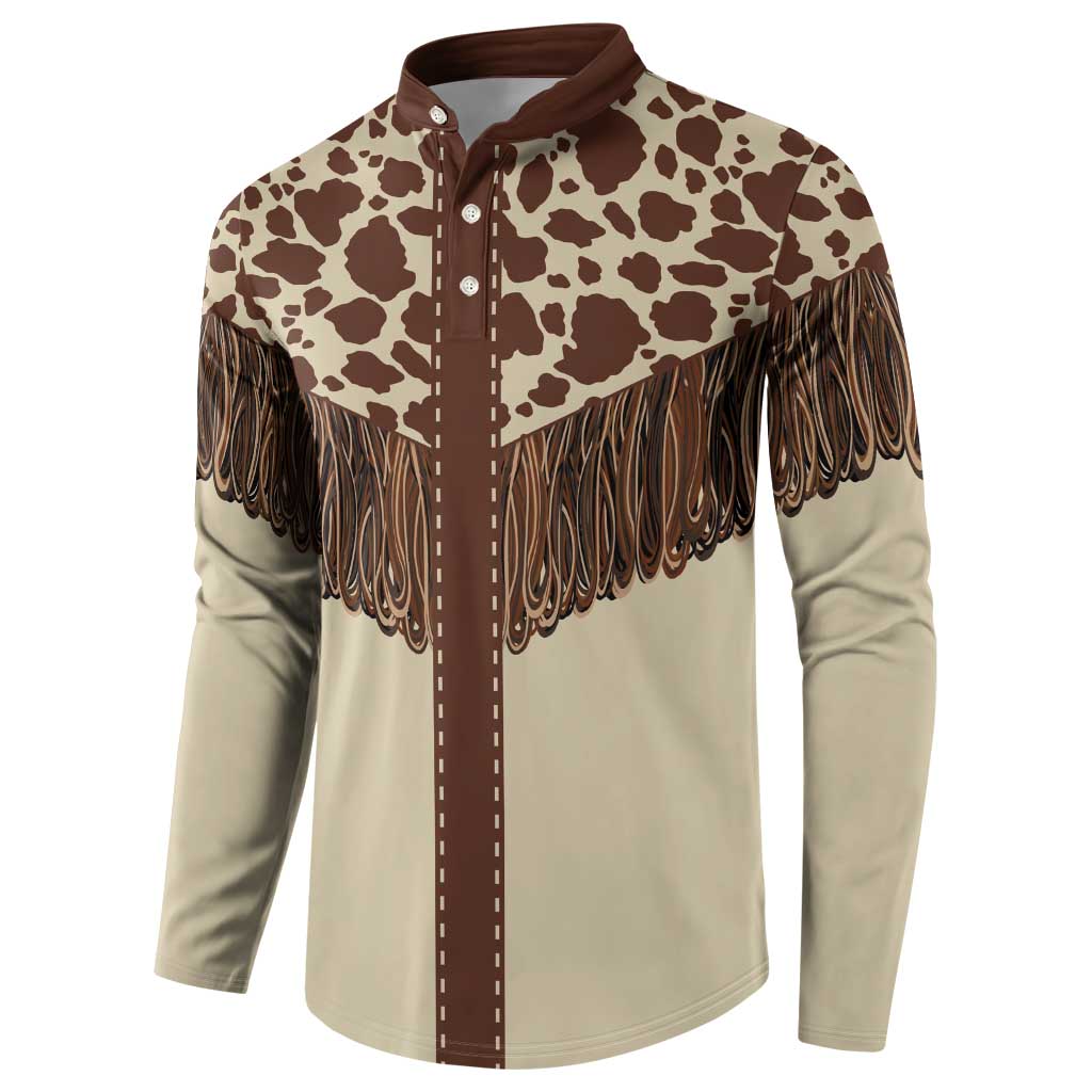 Vintage Western Cow Yoke Shirt Fringe Style Button Sweatshirt - Wonder Print Shop